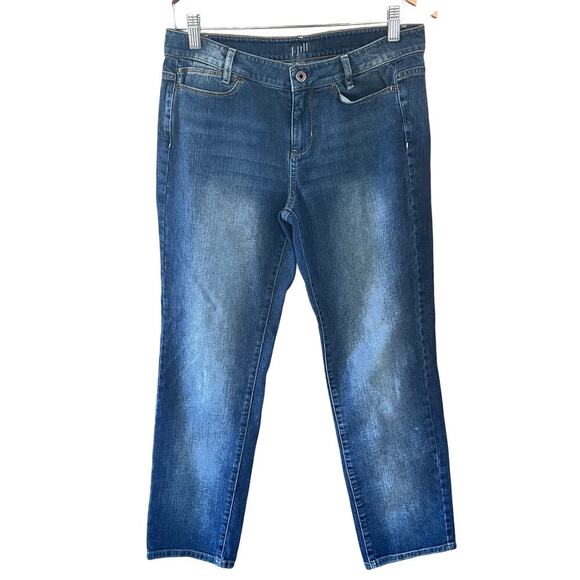 J.JILL Straight Fit Slim Boyfriend Stretch Denim Jeans 8 Petite‎ (E360) - Picture 1 of 7